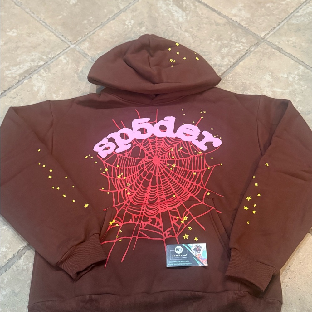 Brown Og Web Spider Hoodie
